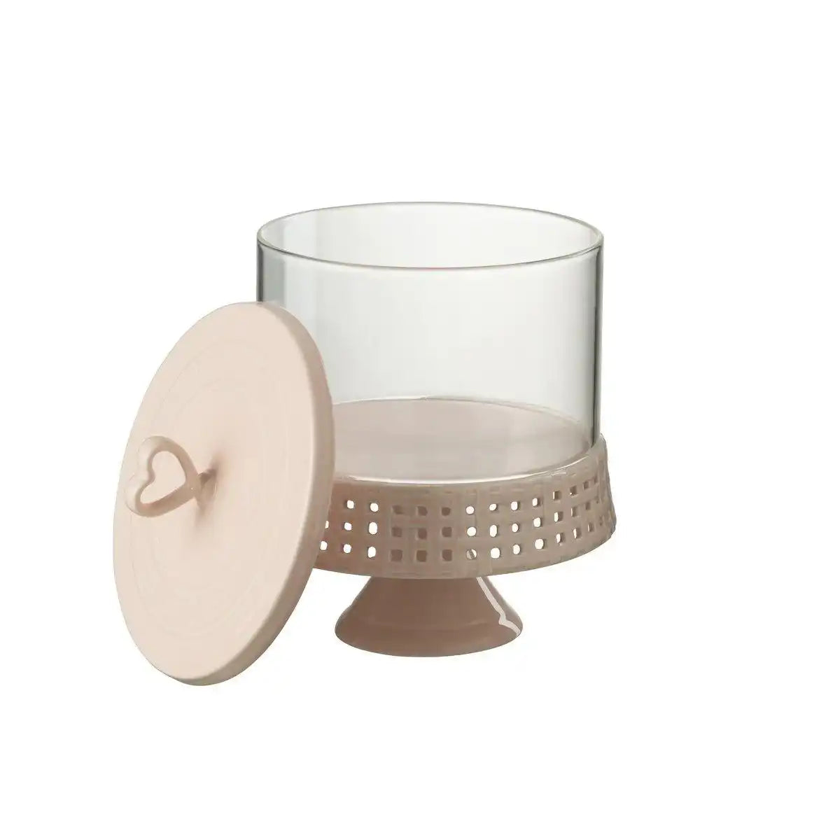 J-Line Kuchenteller unter Glas - Tortenständer - Keramik - Rosa - L - HomeDesign Knaus