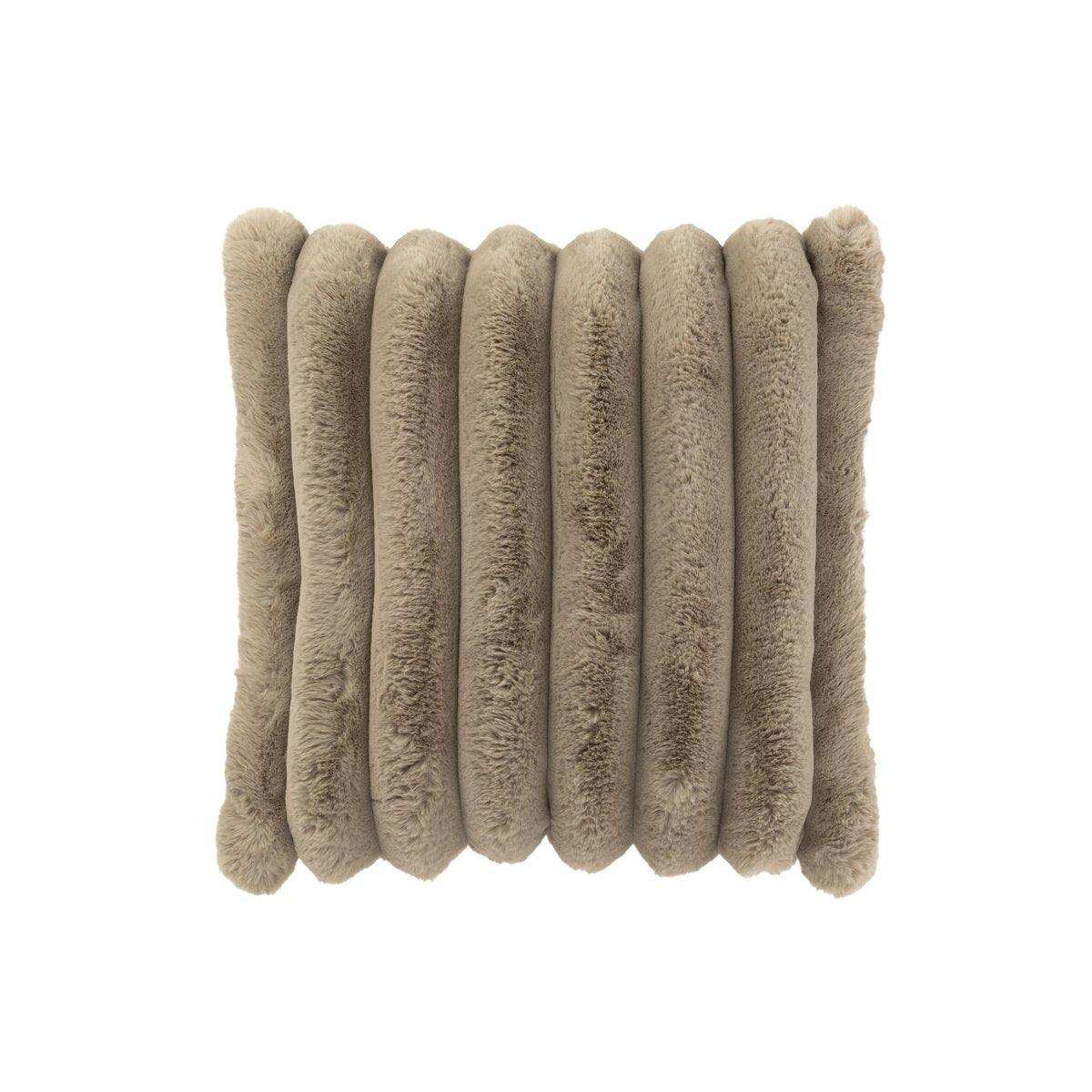 J-Line Kussen Large Cord Polyester Taupe - HomeDesign Knaus
