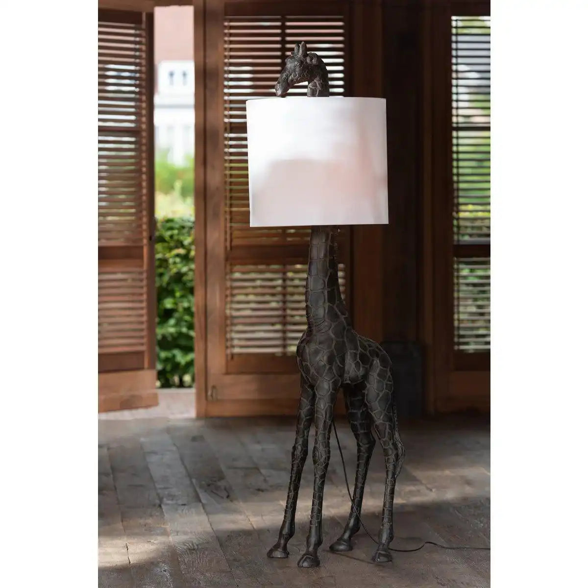 J-Line Lampe Giraffe - Polyresin - Dunkelbraun - HomeDesign Knaus