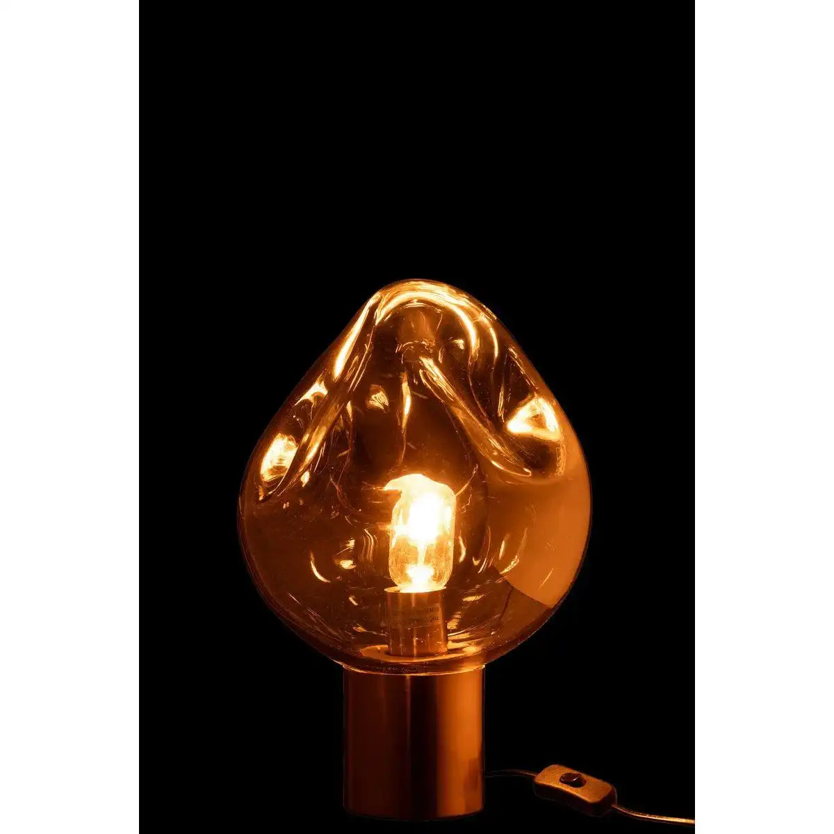J-Line-Lampe Gold Metall/Glasgrau - HomeDesign Knaus