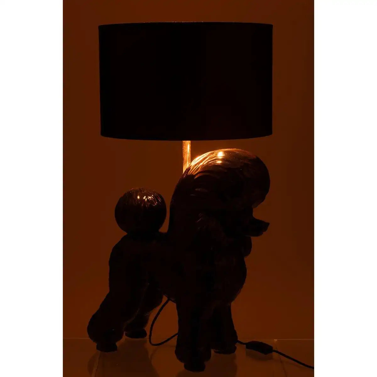 J-Line Lampe Hund Pudel Resine Schwarz - HomeDesign Knaus