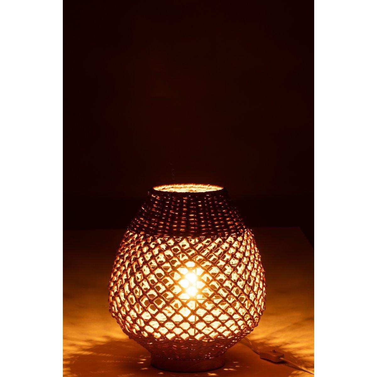 J-Line Lampe Metall gedreht dunkel natur klein - HomeDesign Knaus