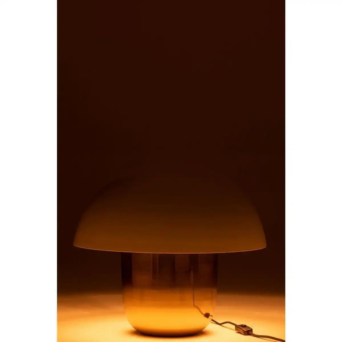 J-Line Lampe Mushroom – Eisen – Weiß/Gold – groß - HomeDesign Knaus