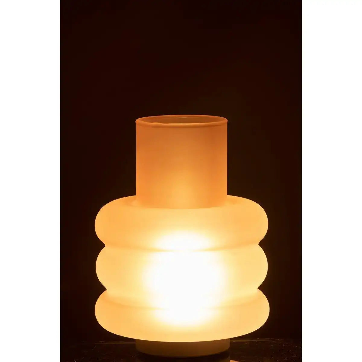 J-Line Lampe Rings - Glas - Rosa - LED - HomeDesign Knaus