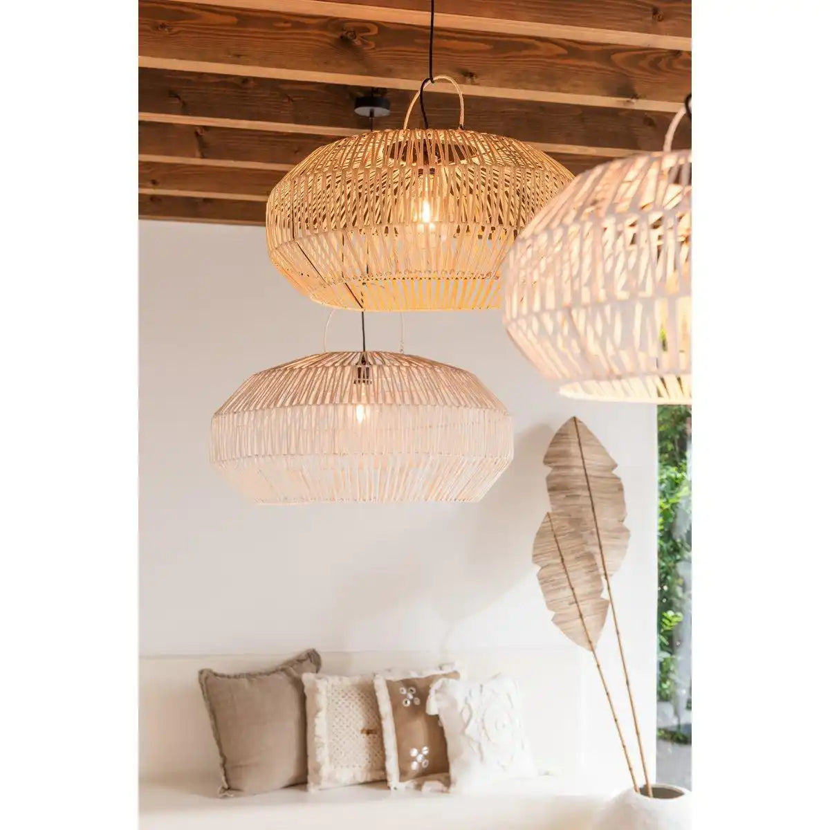 J-Line Lampenschirme – Rattan – Natur – - HomeDesign Knaus