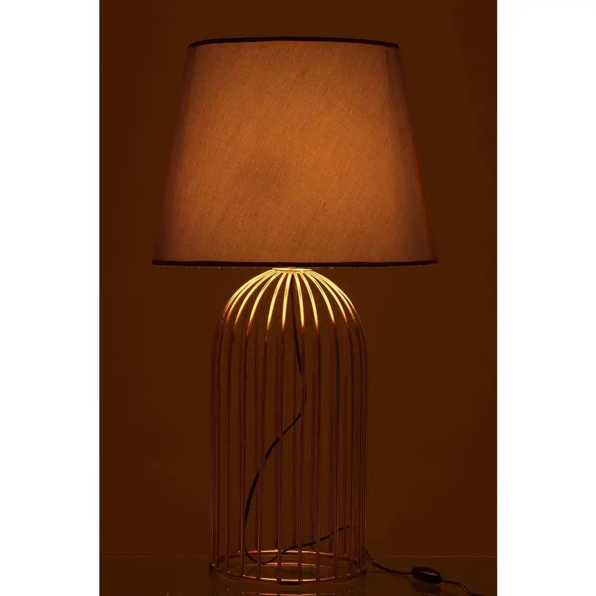 J-Line Lampensockel + Schirm Joni – Eisen – Gold - HomeDesign Knaus
