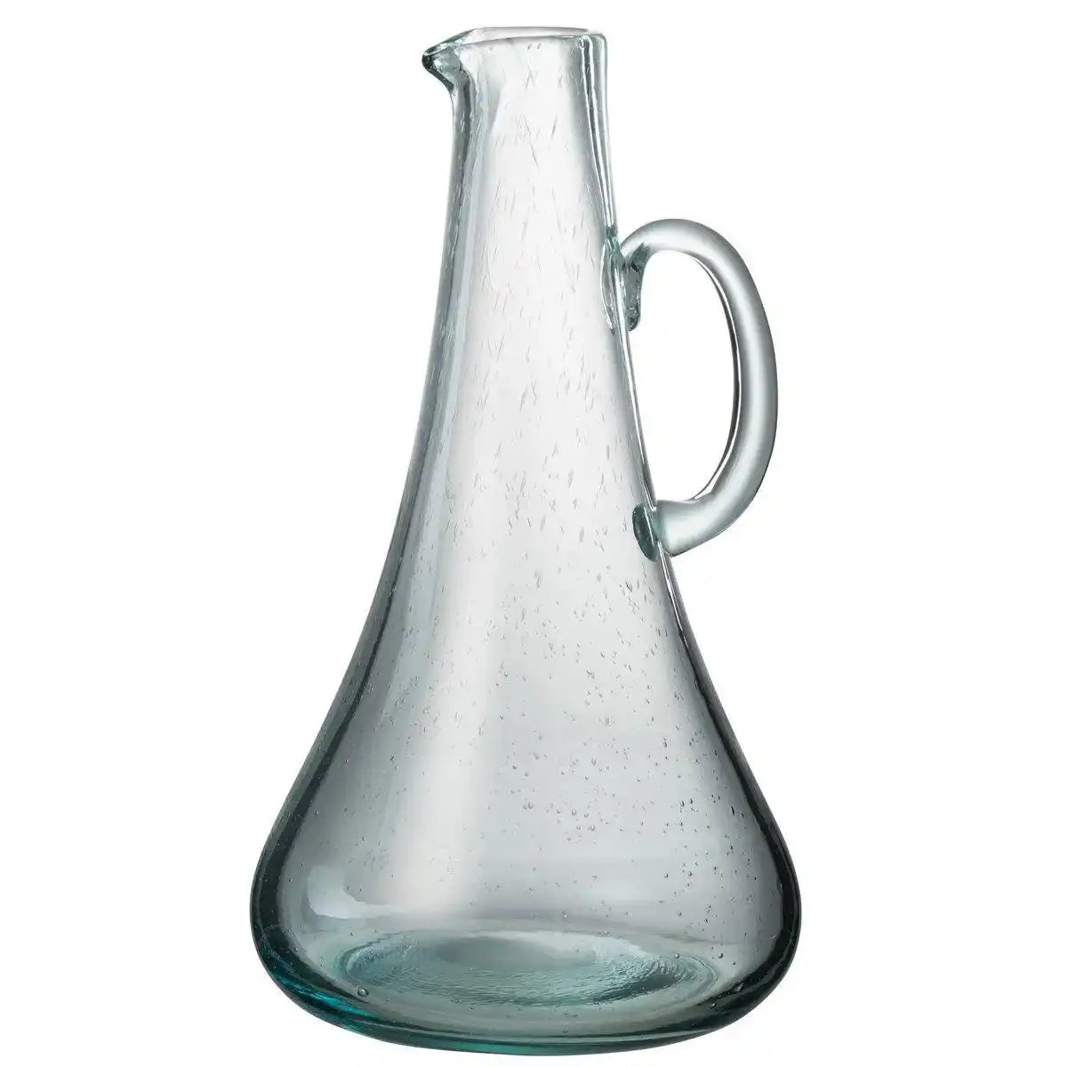 J-Line Lange Karaffe – Glas – transparent/hellblau - HomeDesign Knaus