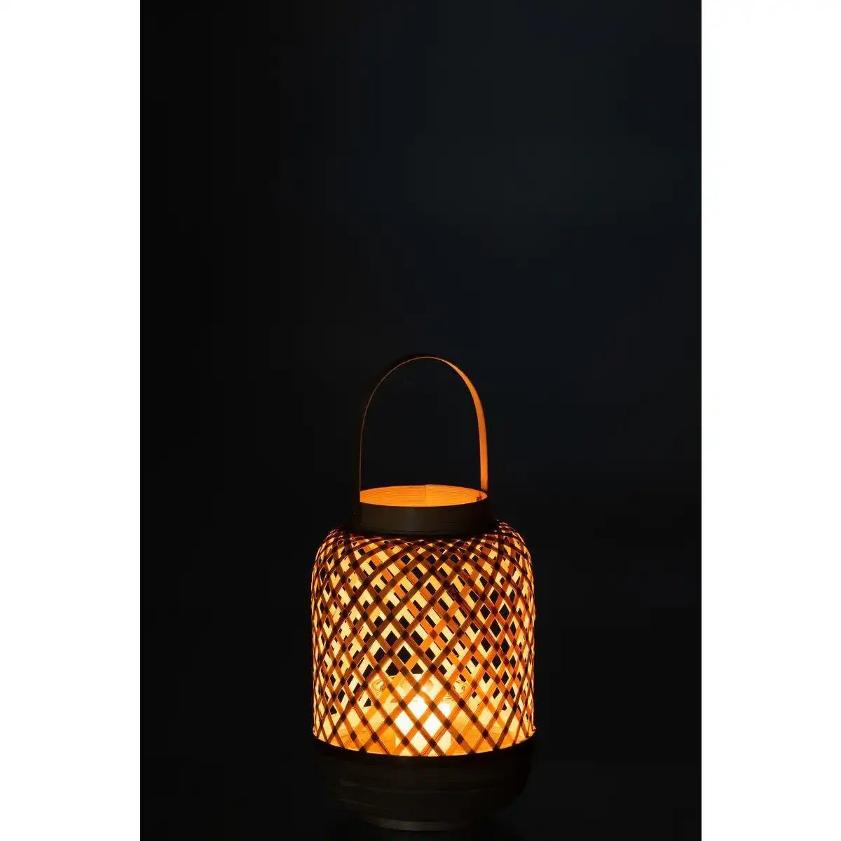 J-Line Lantaarn Evi - Bambus - Natur - klein - HomeDesign Knaus