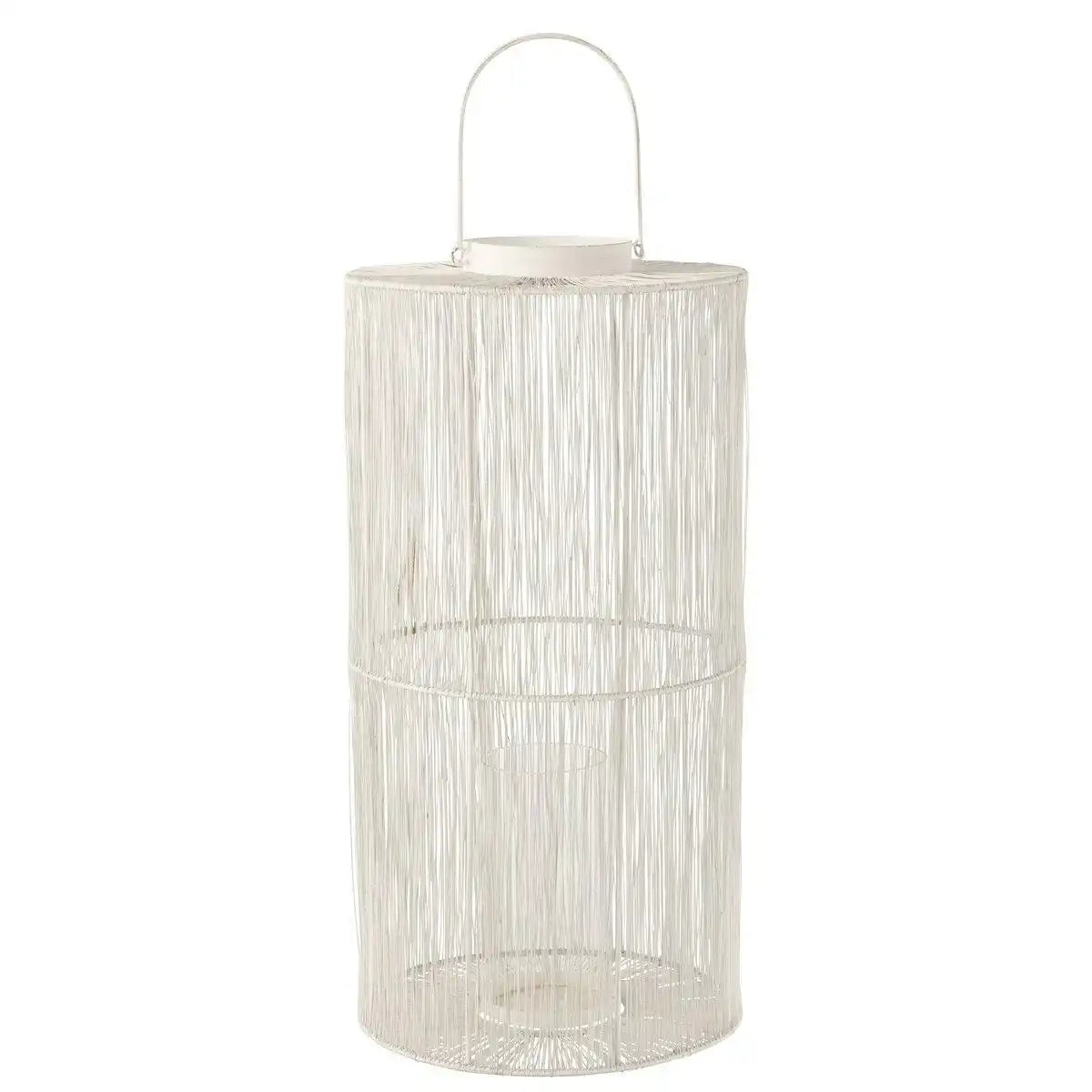J-Line Laterne – Metall – Weiß – groß - HomeDesign Knaus