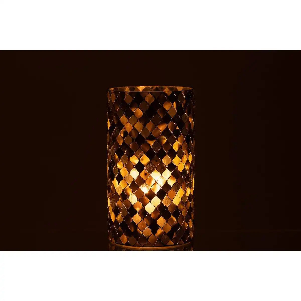 J-Line Laterne Mosaikzylinder - Glas - Grün - extra groß - HomeDesign Knaus
