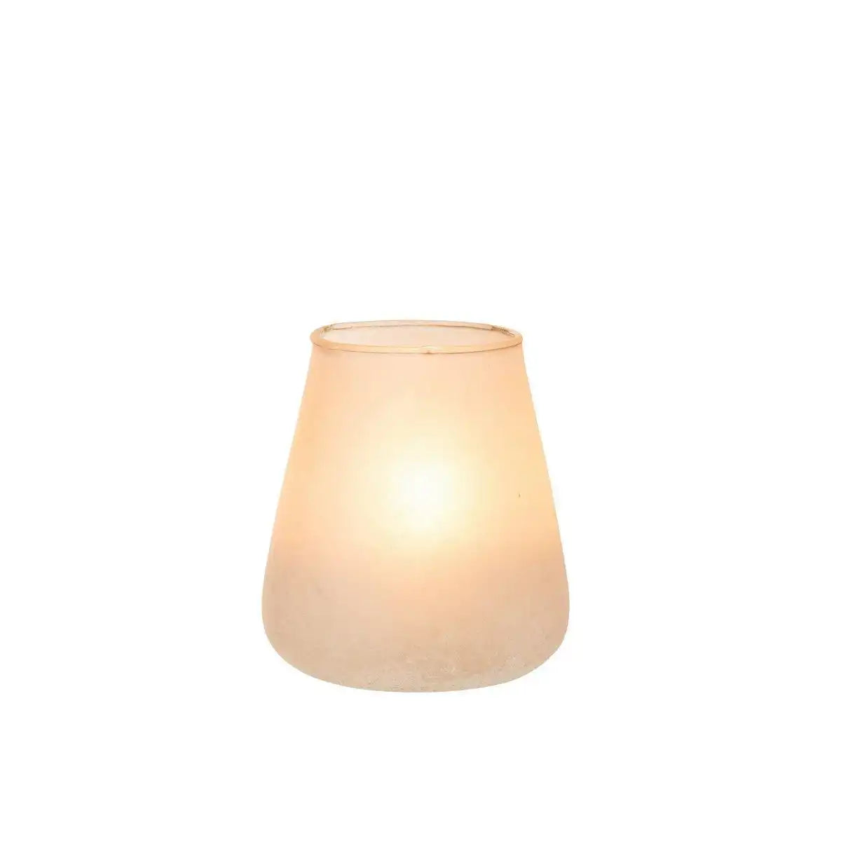 J-Line Laterne Powder - Glas - Rosa - Mittel - HomeDesign Knaus