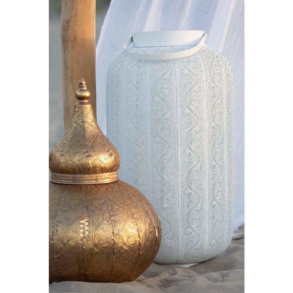 J-Line Laterne Wiz - Metall/Glas - Weiß - HomeDesign Knaus