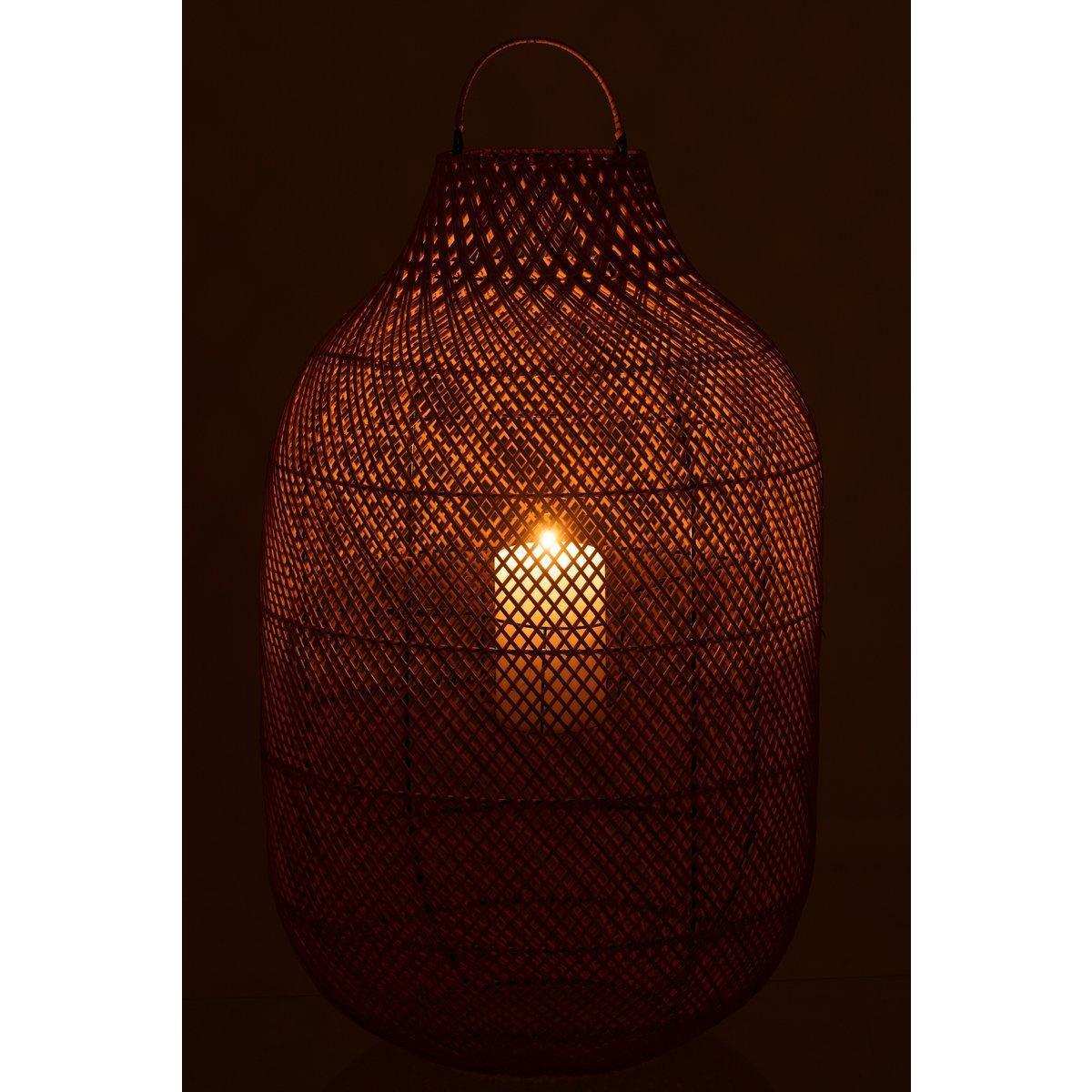 J-Line Laterne Zylinder – Rattan – Natur – extra groß - HomeDesign Knaus