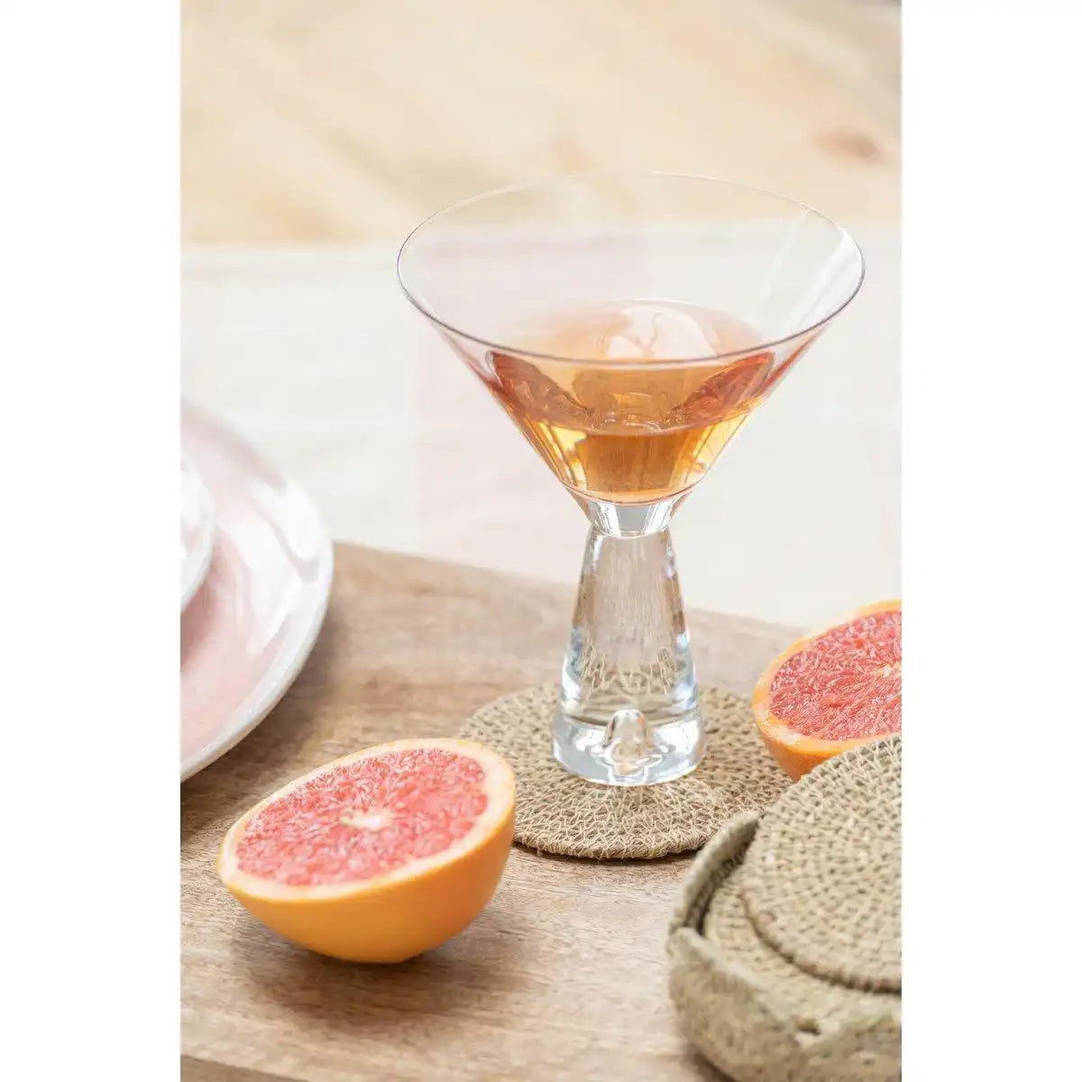 J-Line Lewis Cocktailglas - Glas - transparent/ orange - - HomeDesign Knaus