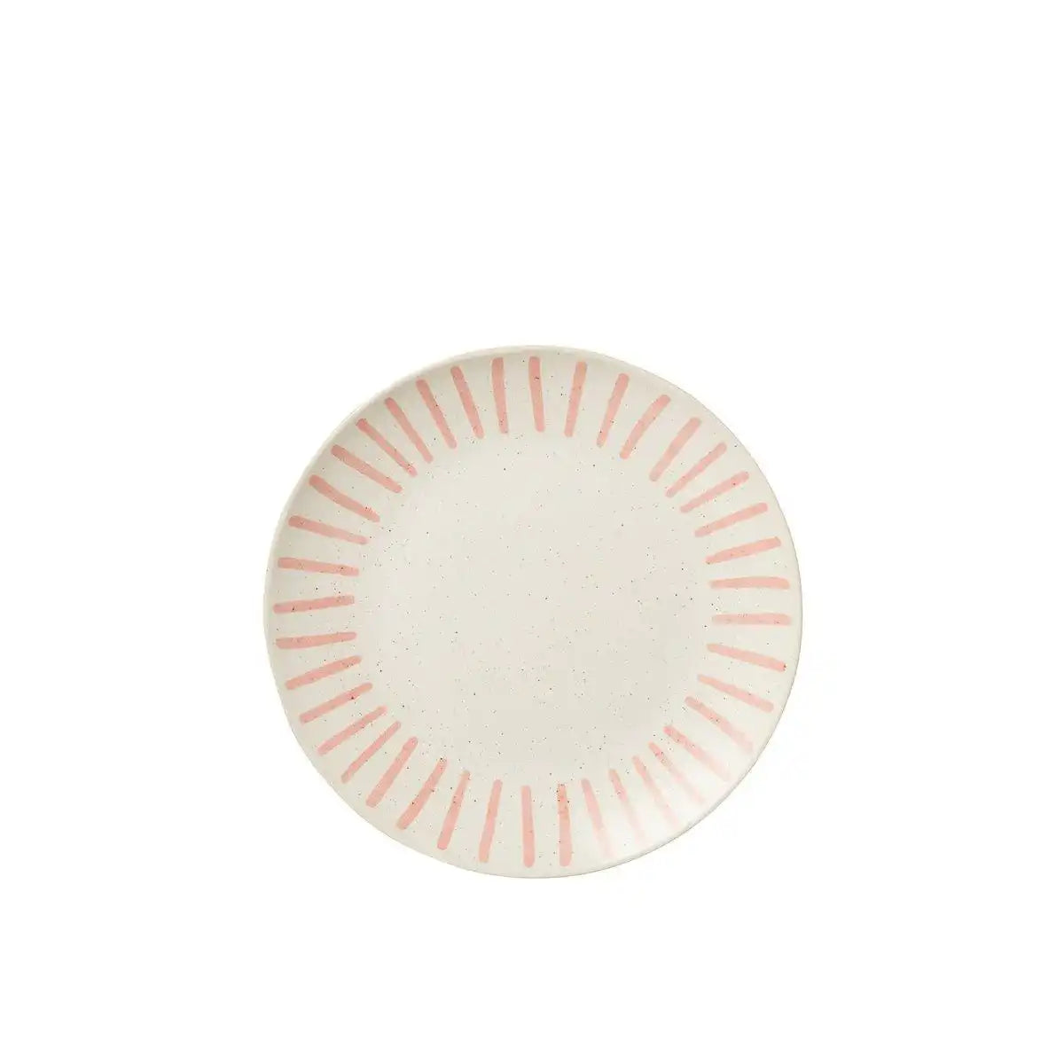 J-Line Line Teller – Porzellan – Rosa – groß – - HomeDesign Knaus
