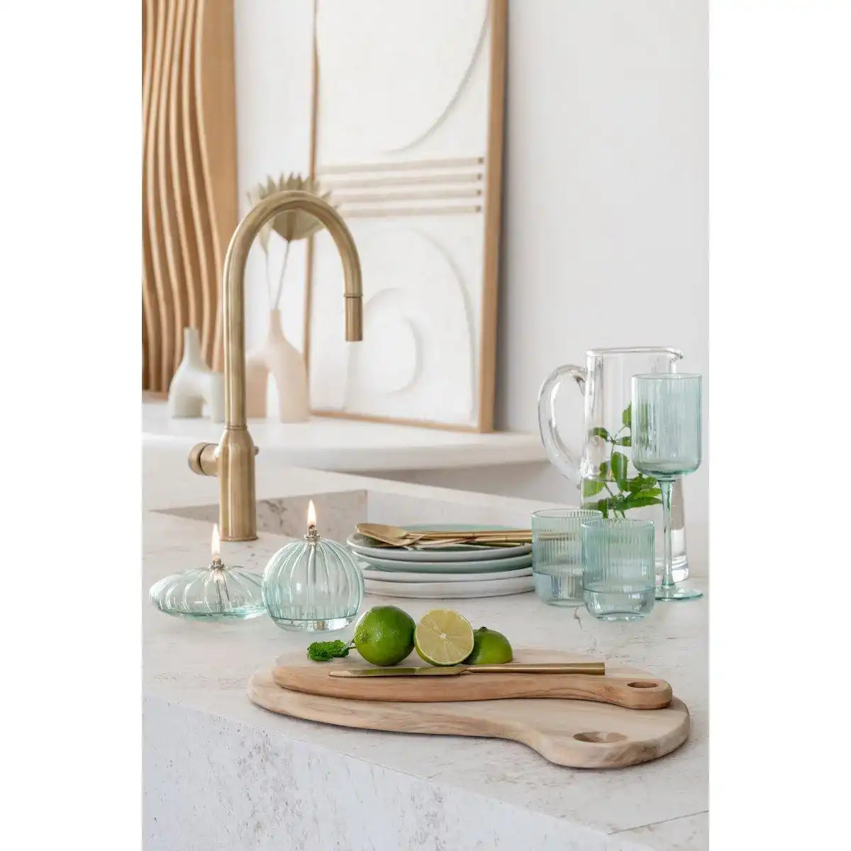 J-Line Lines Karaffe - Glas - transparent - HomeDesign Knaus