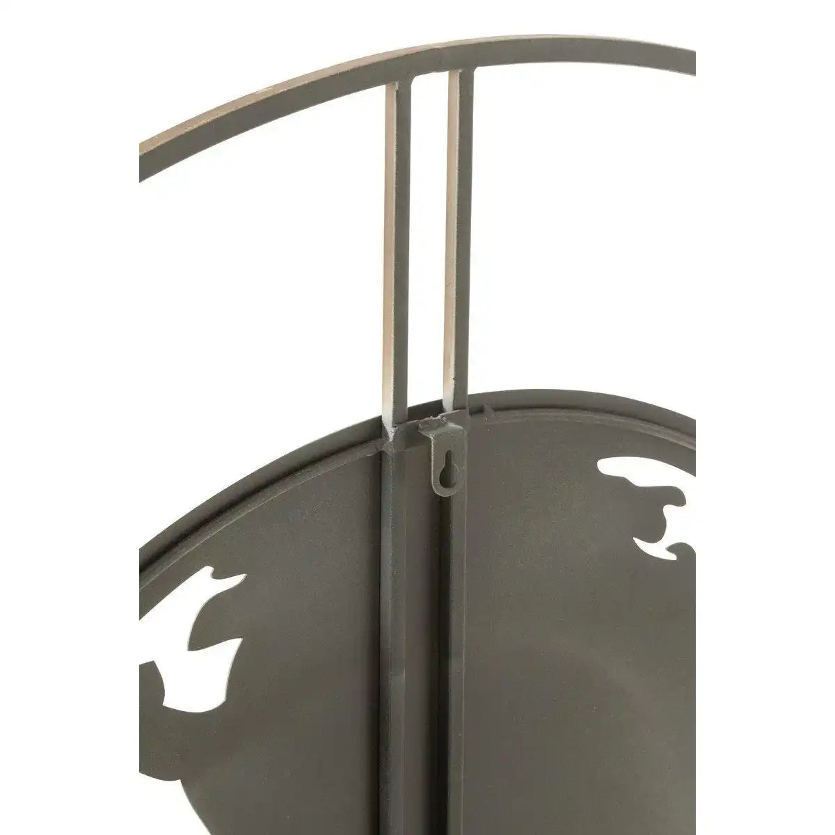 J-Line Lochuhr – Metall – dunkelbraun Ø 4 cm - HomeDesign Knaus