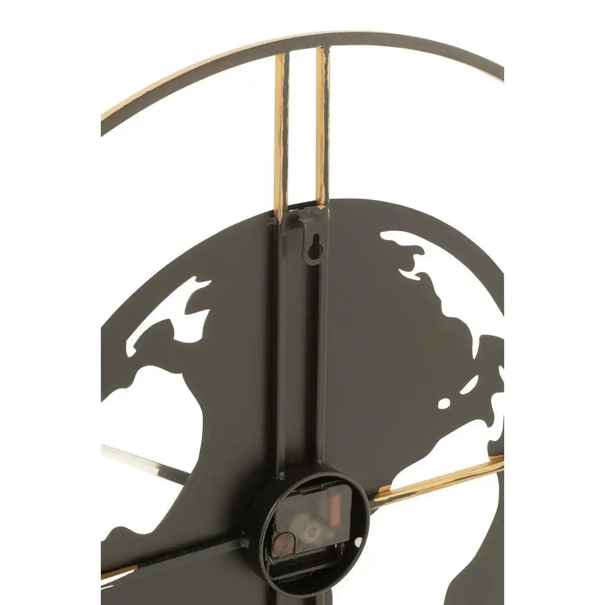 J-Line Lochuhr - Metall - Gold/Schwarz Ø 4 cm - HomeDesign Knaus