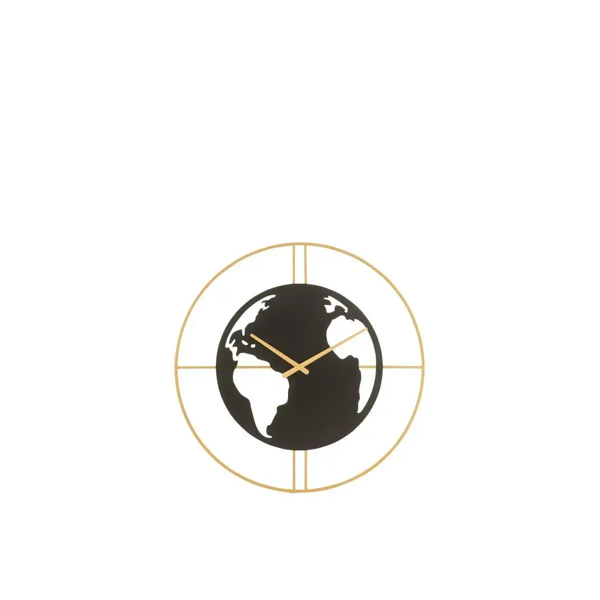 J-Line Lochuhr - Metall - Gold/Schwarz Ø 4 cm - HomeDesign Knaus