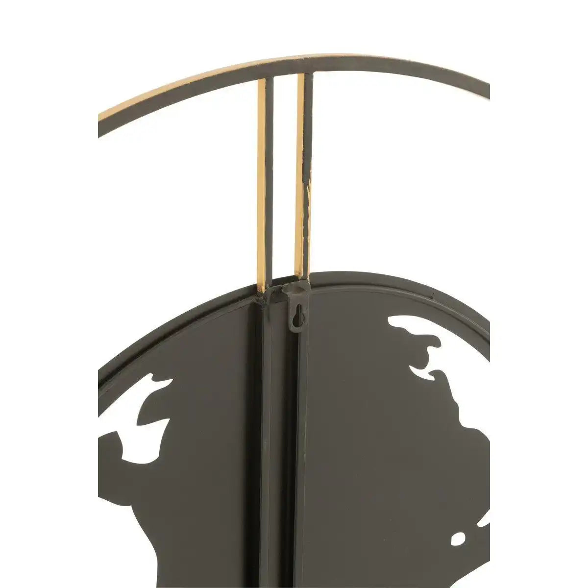 J-Line Lochuhr - Metall - Schwarz - Ø 4 cm - HomeDesign Knaus