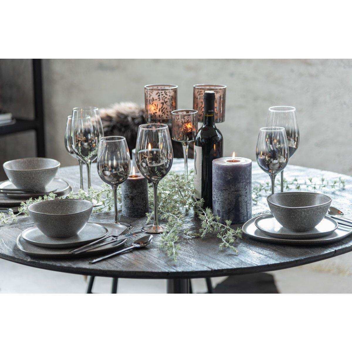 J-Line Louise Teller - Keramik - Braun - L - - HomeDesign Knaus