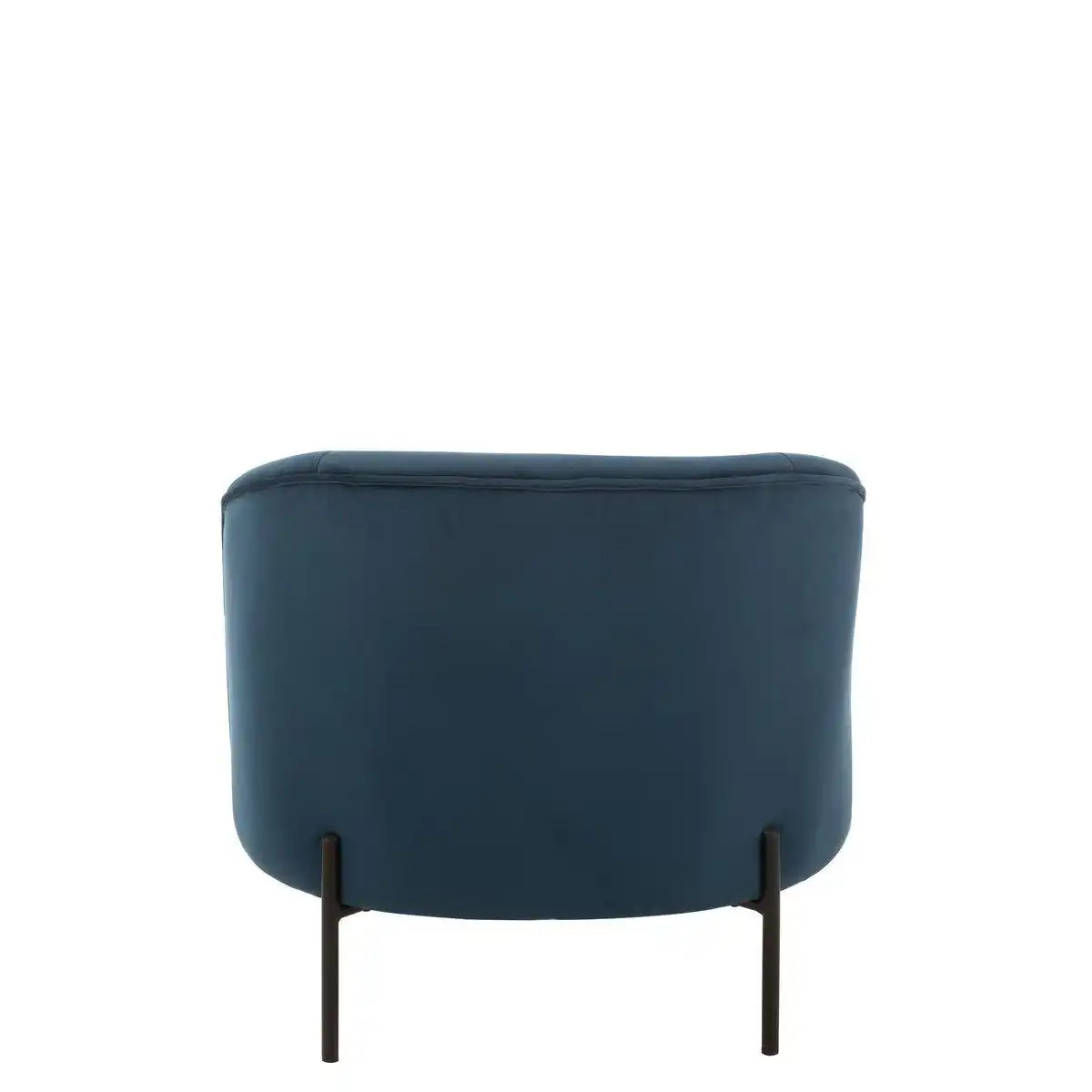 J-Line Lounge Chair Rund Textil/Metall Blau - HomeDesign Knaus