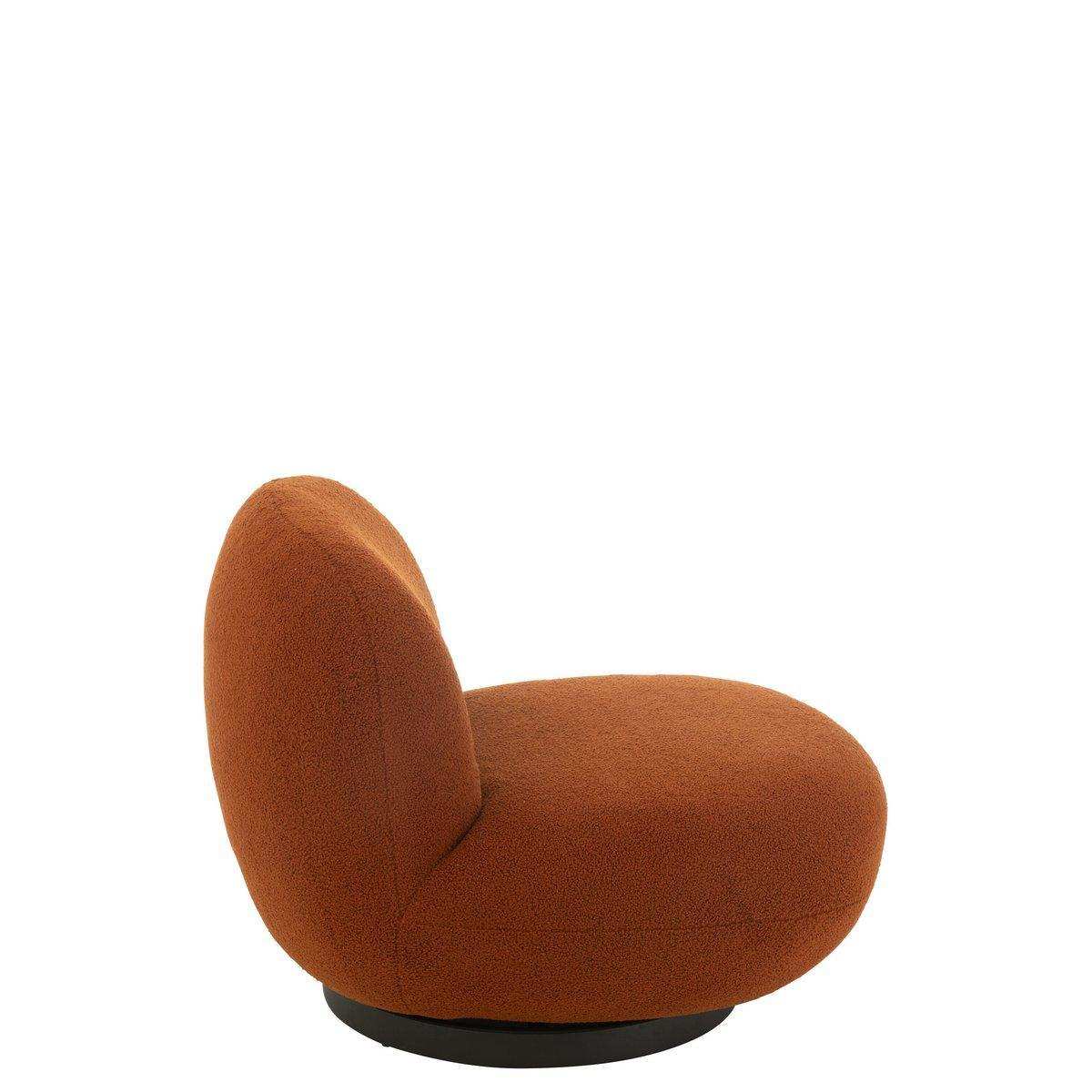 J-Line Lounge Chair Schneepappelholz/Schaum Orange/Schwarz - HomeDesign Knaus