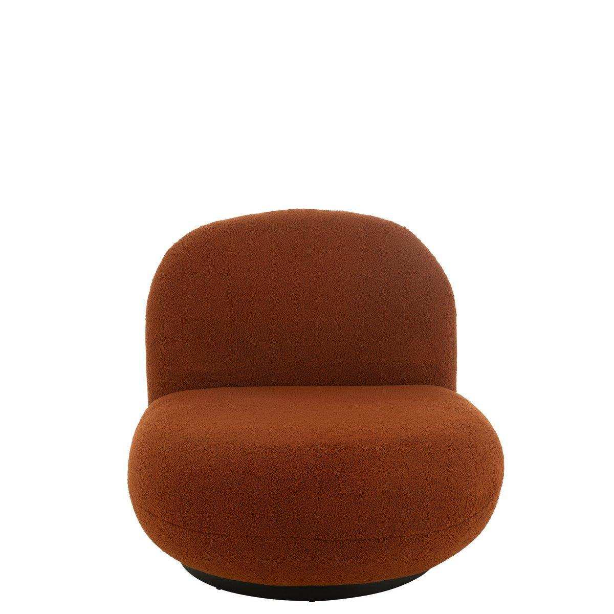 J-Line Lounge Chair Schneepappelholz/Schaum Orange/Schwarz - HomeDesign Knaus