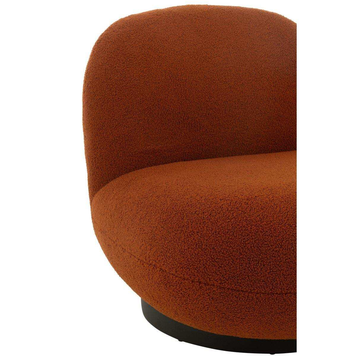 J-Line Lounge Chair Schneepappelholz/Schaum Orange/Schwarz - HomeDesign Knaus