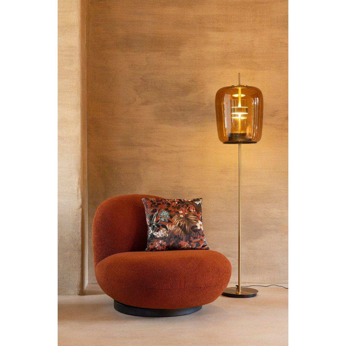 J-Line Lounge Chair Schneepappelholz/Schaum Orange/Schwarz - HomeDesign Knaus