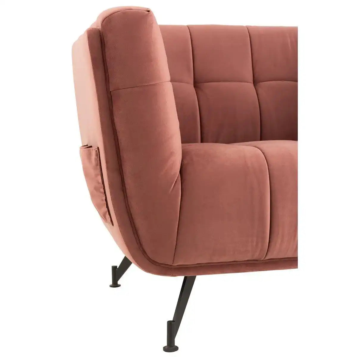 J-Line Loungesessel 1-Sitzer Textil/Holz/Metall Antikrosa - HomeDesign Knaus