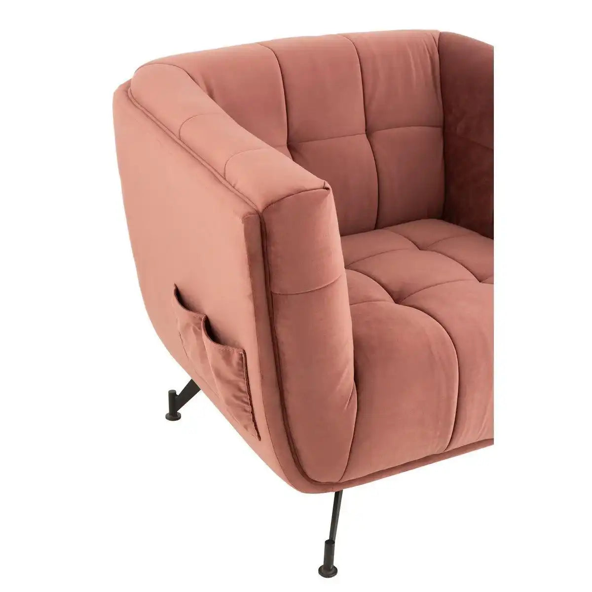 J-Line Loungesessel 1-Sitzer Textil/Holz/Metall Antikrosa - HomeDesign Knaus