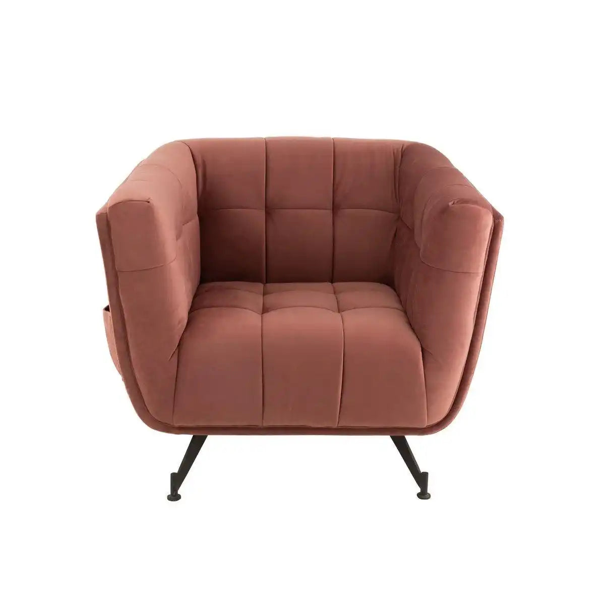 J-Line Loungesessel 1-Sitzer Textil/Holz/Metall Antikrosa - HomeDesign Knaus