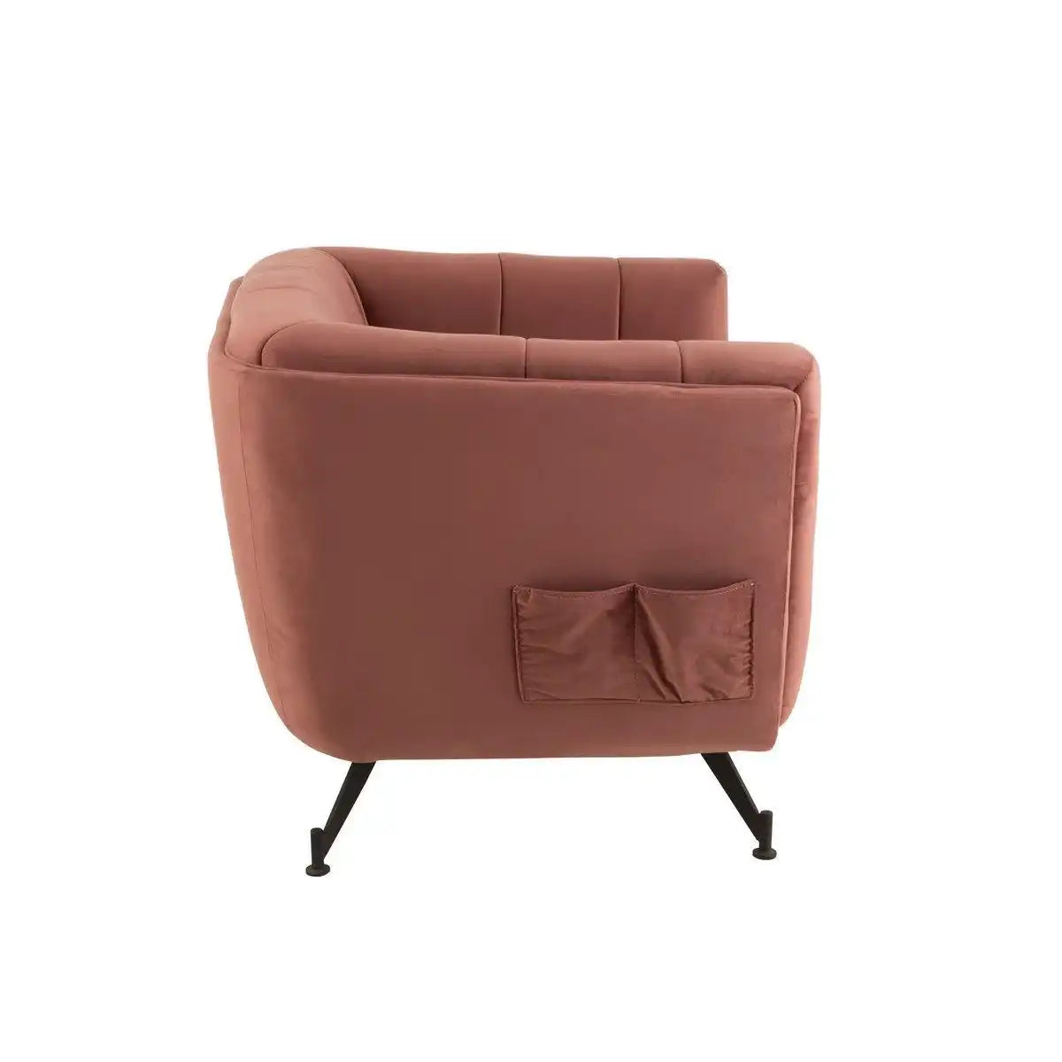 J-Line Loungesessel 1-Sitzer Textil/Holz/Metall Antikrosa - HomeDesign Knaus