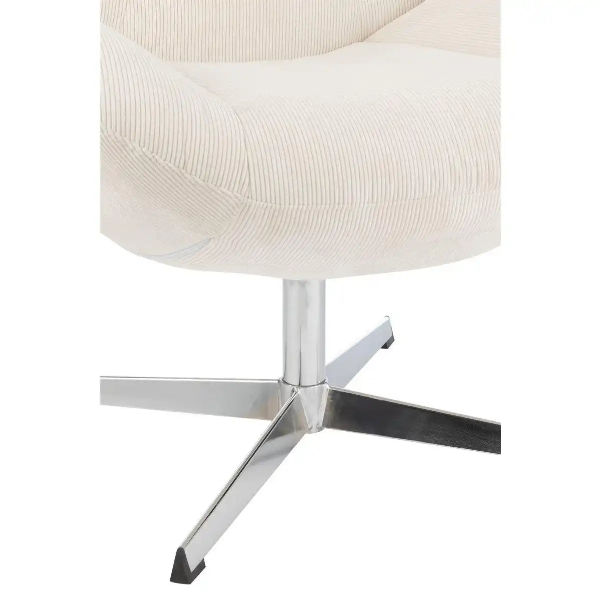 J-Line Loungesessel Chill Metal/Sperrholz Creme/Silber - HomeDesign Knaus