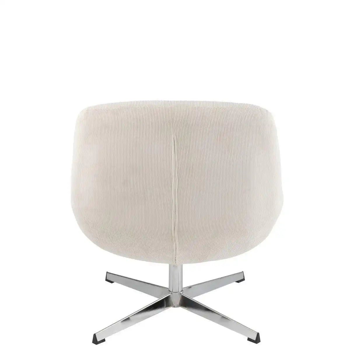 J-Line Loungesessel Chill Metal/Sperrholz Creme/Silber - HomeDesign Knaus
