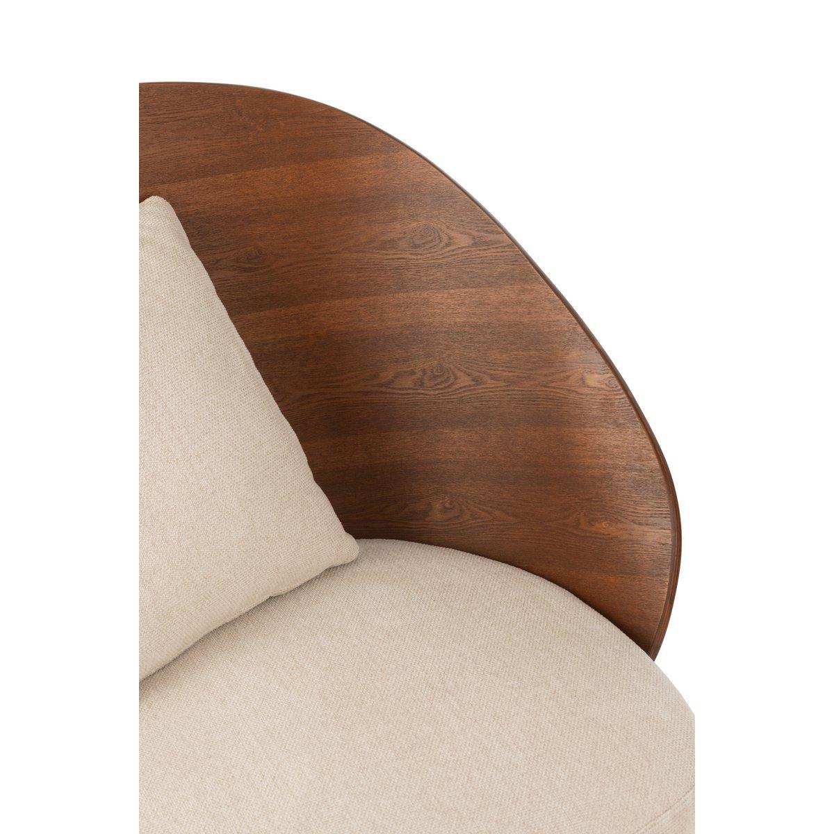 J-Line Loungesessel Sperrholz/Metall Braun/Beige - HomeDesign Knaus