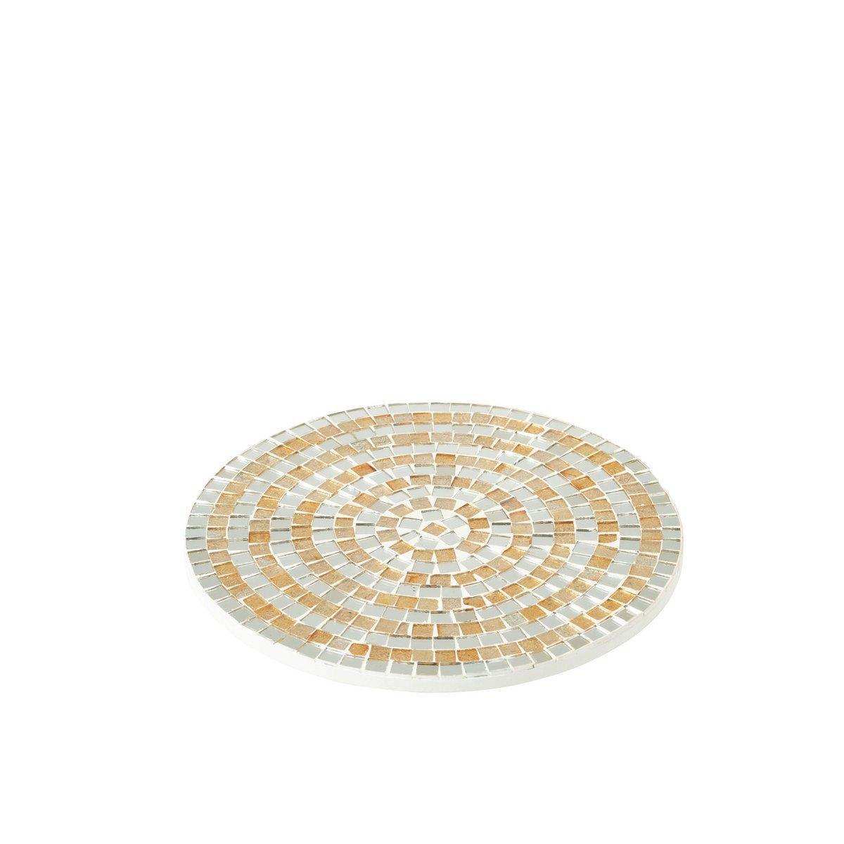 J-Line Mosaiktablett - Tablett - Glas - Silber/Gold - M - HomeDesign Knaus