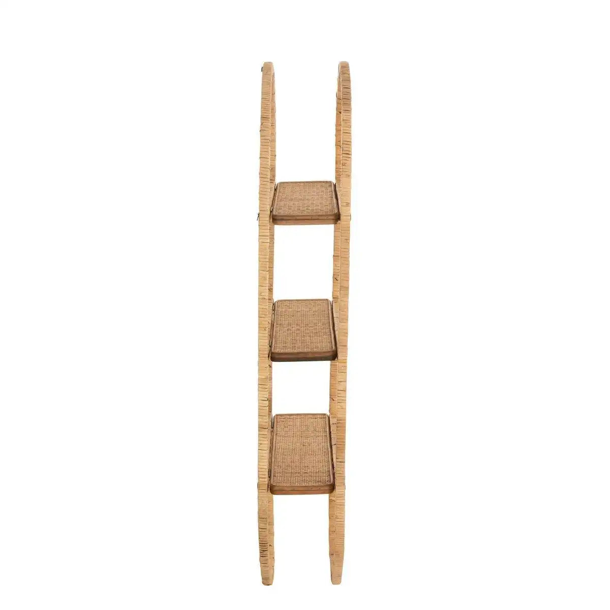 J-Line Muurrek Ovaal 3 Planken Plooibaar – Rotan – Natur - HomeDesign Knaus