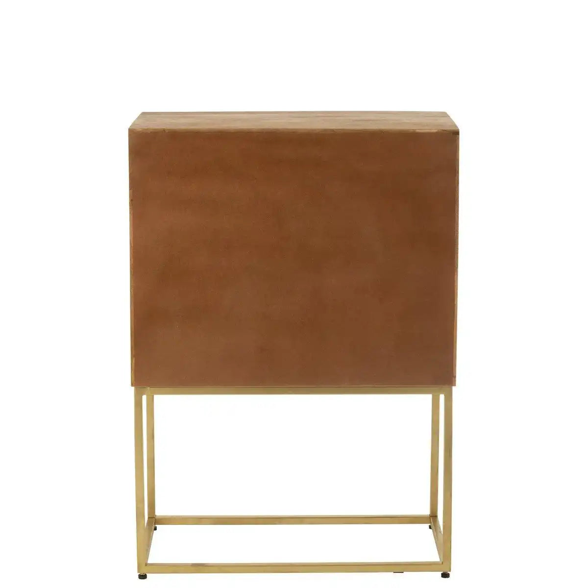 J-Line Nino Schrank auf Ständer Metall/Mangoholz Natur/Gold - HomeDesign Knaus
