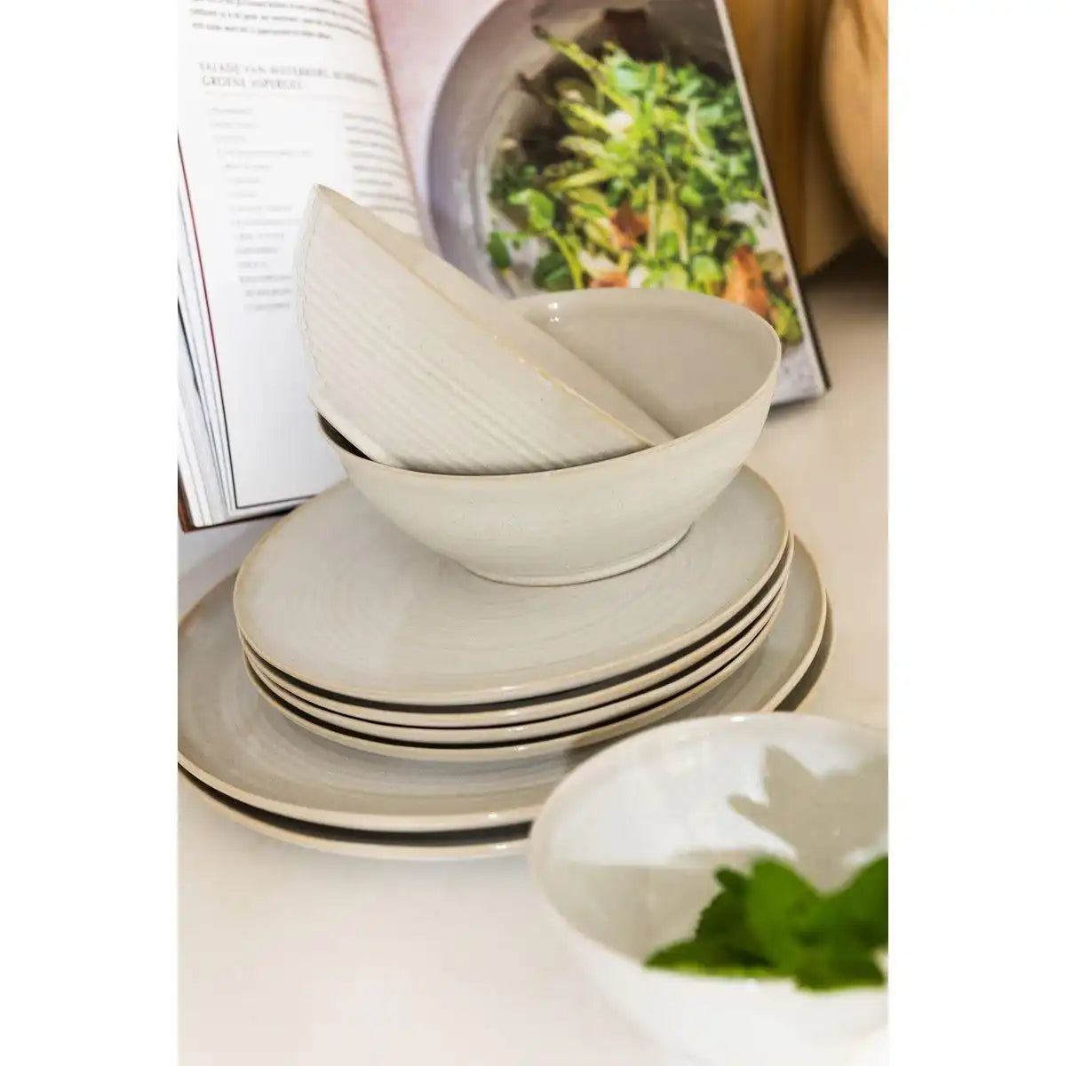 J-Line Noa kom - Porzellan - weiß - L - - HomeDesign Knaus