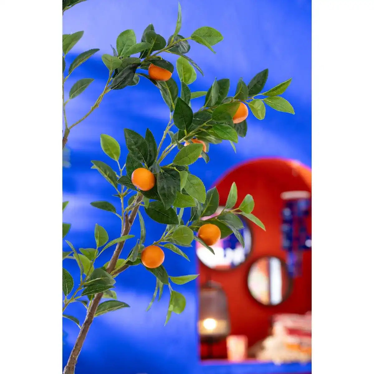 J-Line Orangenbaum im Topf – Kunststoff – orange/grün – groß - HomeDesign Knaus