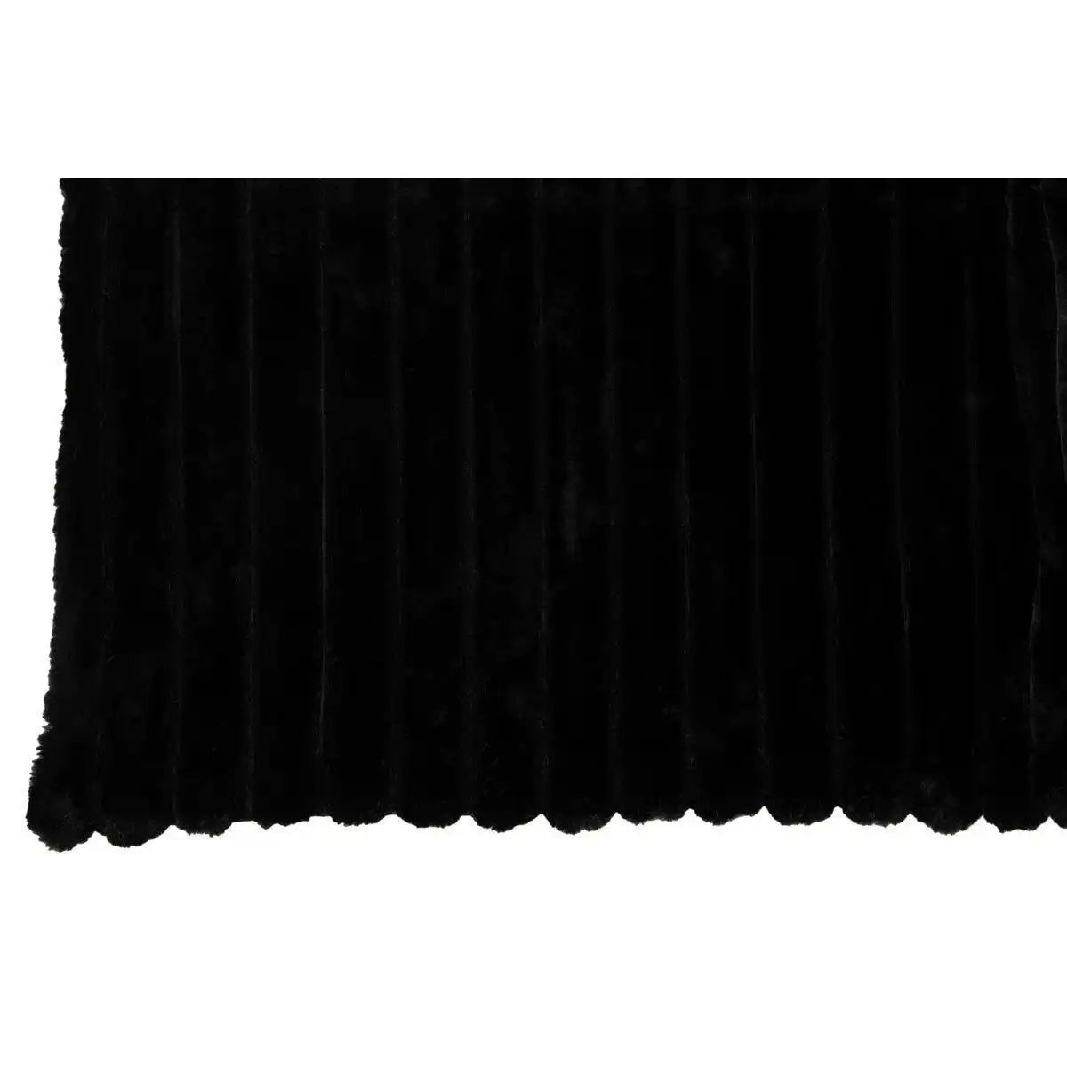 J-Line Plaid Cord – Polyester – Schwarz – 180 x 130 cm - HomeDesign Knaus