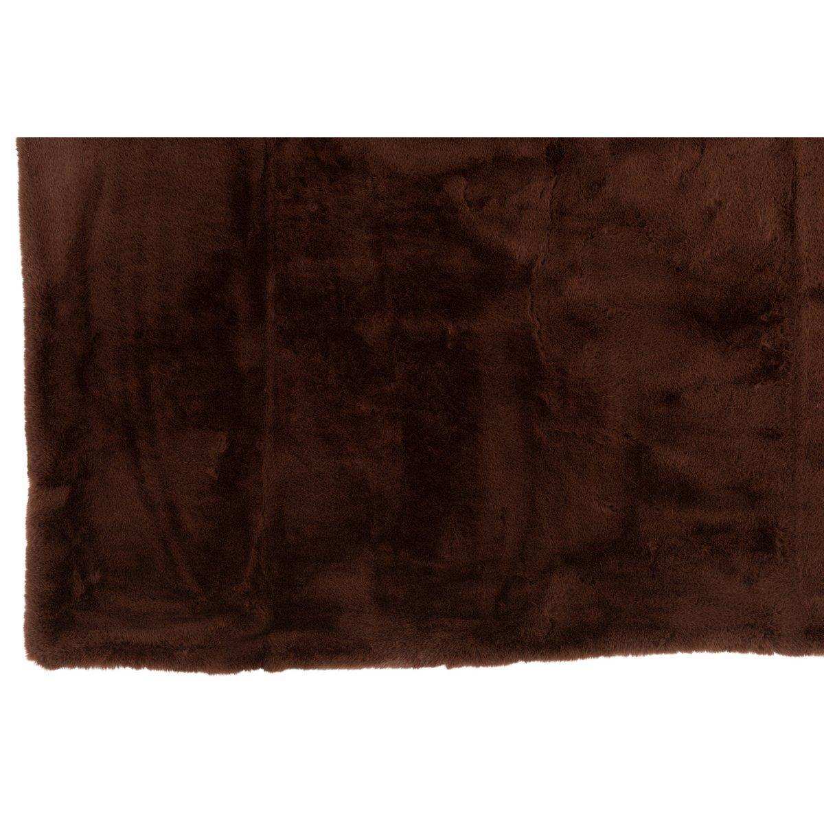 J-Line Plaid Cutie – Fleecedecke – Polyester – 180 x 130 cm – Braun - HomeDesign Knaus