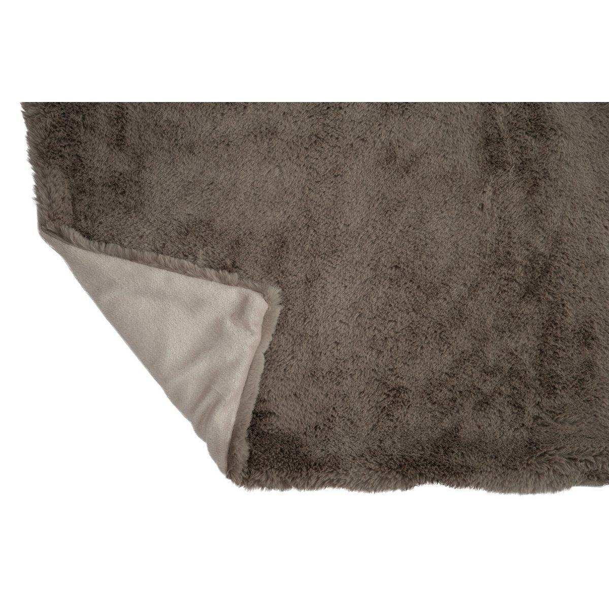 J-Line Plaid Cutie – Fleecedecke – Polyester – 180 x 130 cm – Mausgrau - HomeDesign Knaus