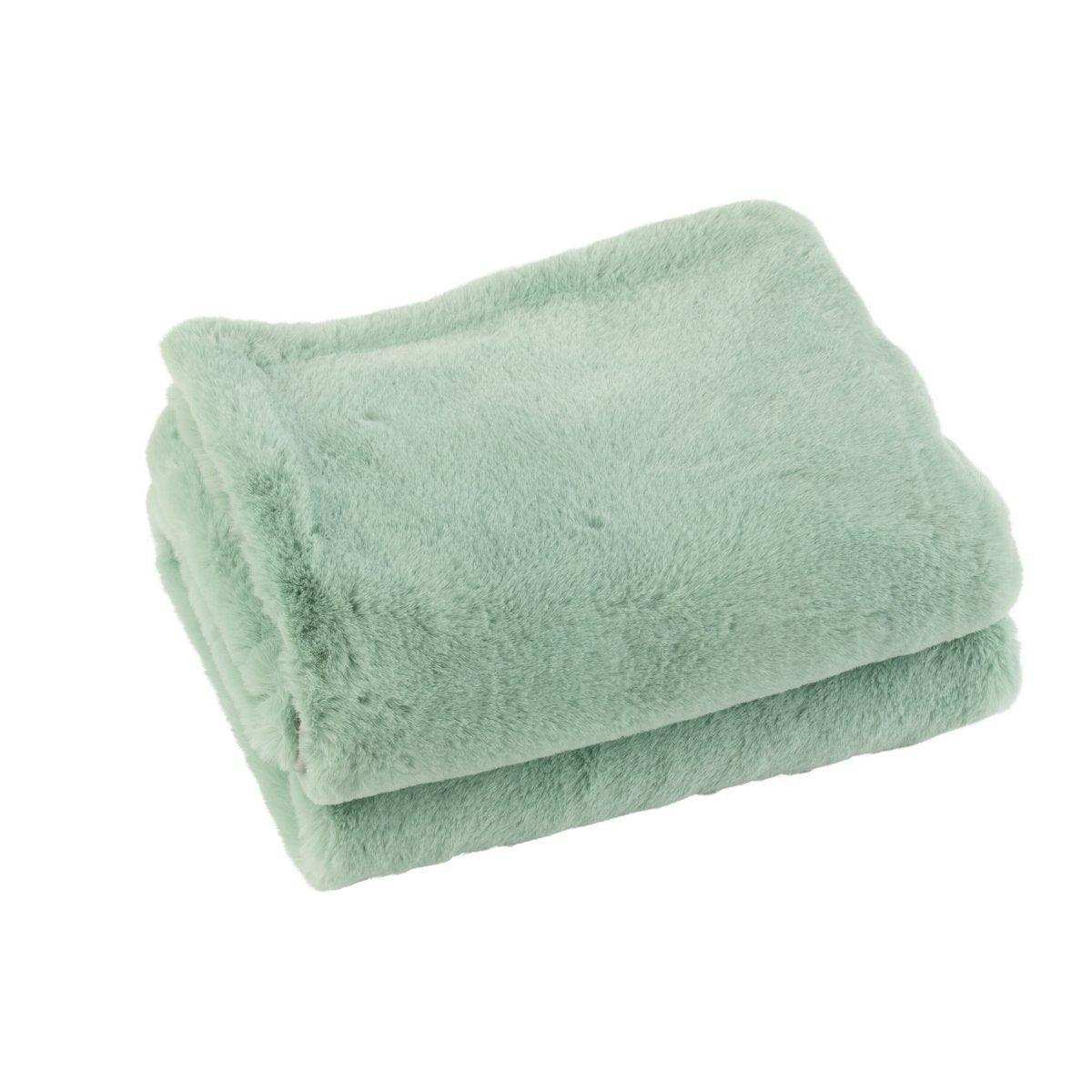 J-Line Plaid Cutie – Fleecedecke – Polyester – 180 x 130 cm – Munt - HomeDesign Knaus