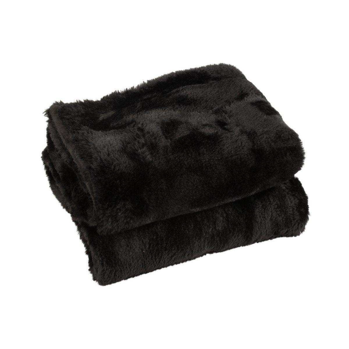 J-Line Plaid Cutie – Fleecedecke – Polyester – 180 x 130 cm – Schwarz - HomeDesign Knaus