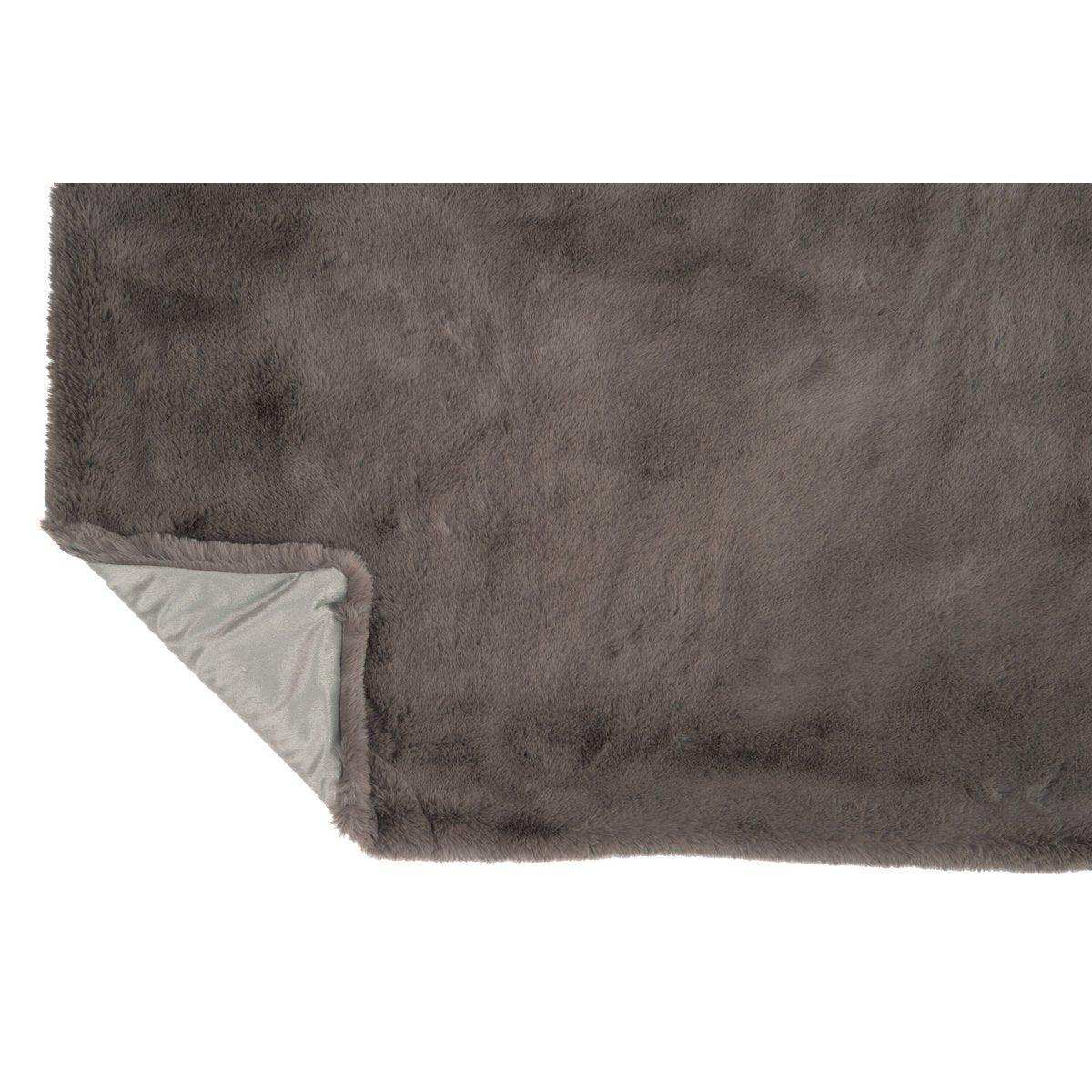 J-Line Plaid Cutie – Fleecedecke – Polyester – 180 x 130 cm – Taupe - HomeDesign Knaus