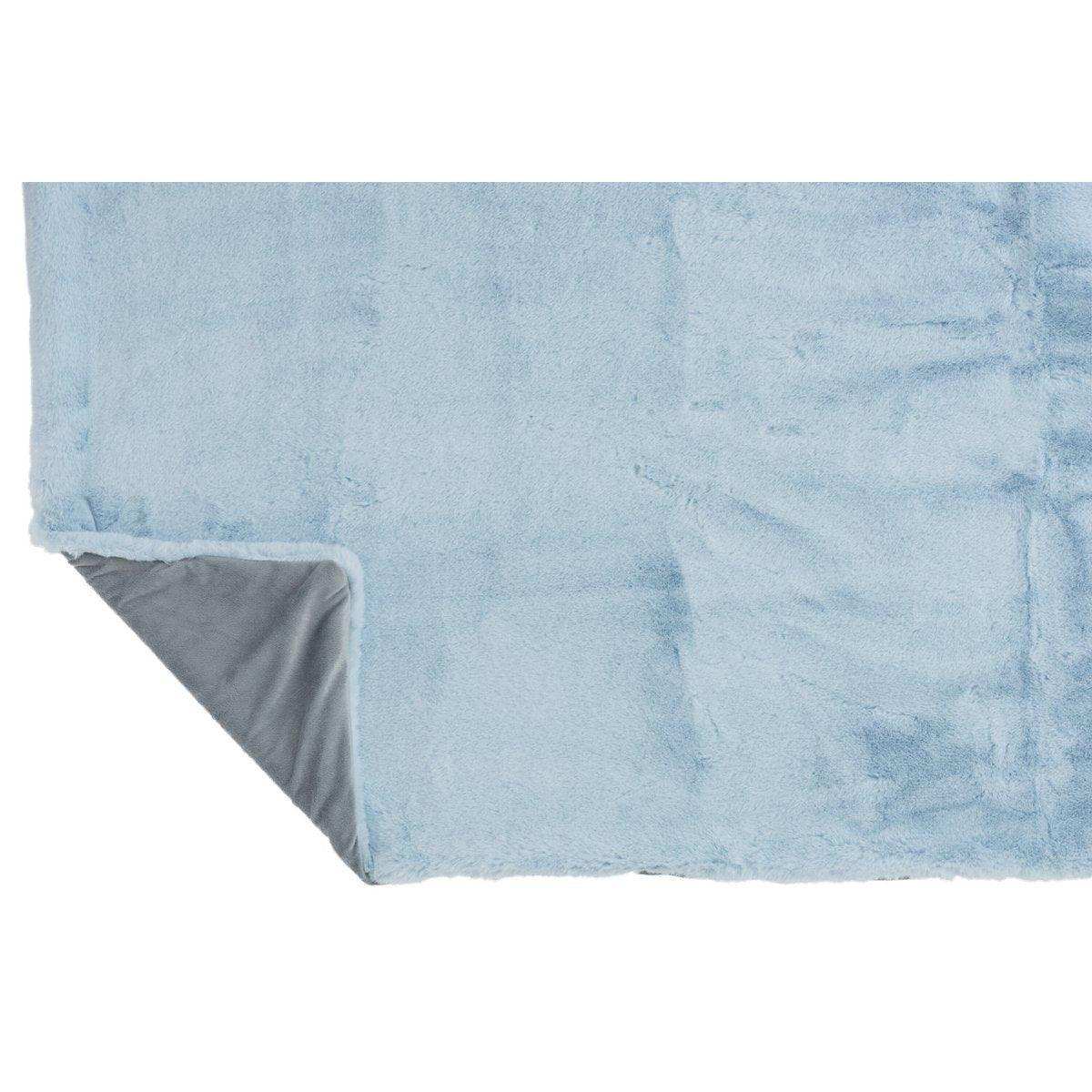 J-Line Plaid Cutie – Polyester – 180 x 130 cm – Hellblau - HomeDesign Knaus