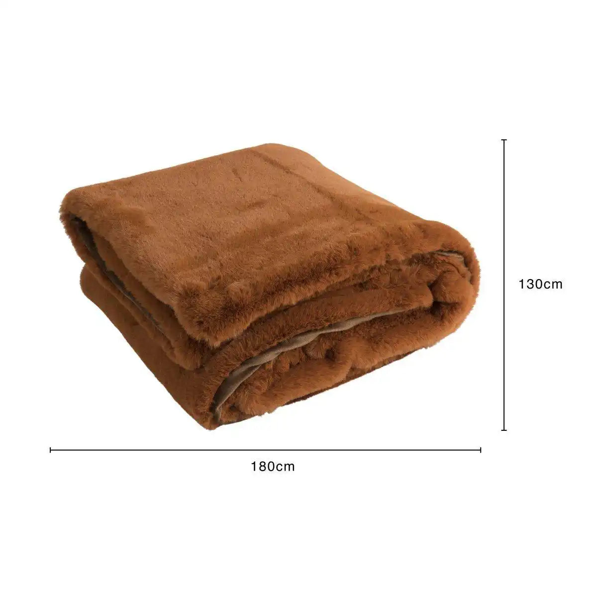 J-Line Plaid Cutie – Polyester – 180 x 130 cm – Rostorange - HomeDesign Knaus